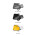 Bell SE7 Visor Smoke/Yellow